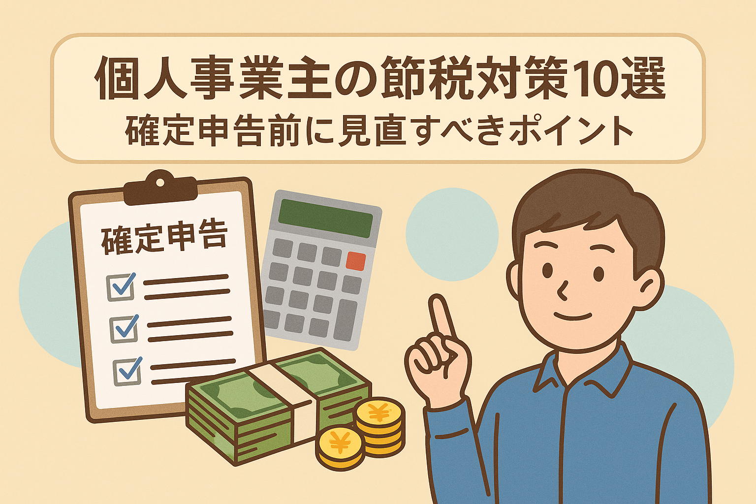 共済と法人保険の比較をテーマにしたイラスト。天秤の左右に共済と保険のイメージが描かれており、中央に星が配置されている。