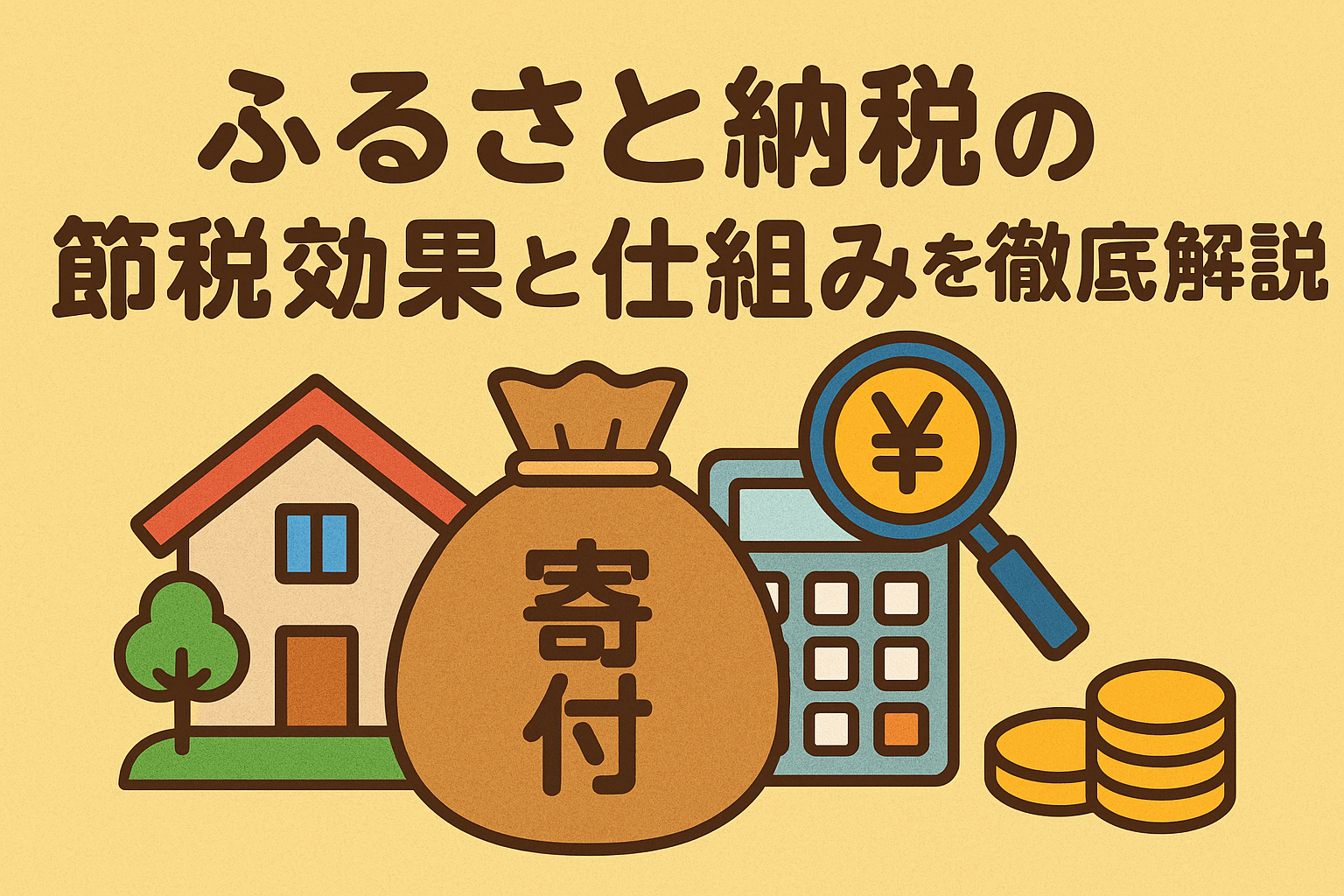 ふるさと納税の節税メリットと仕組みをわかりやすく解説するイメージ